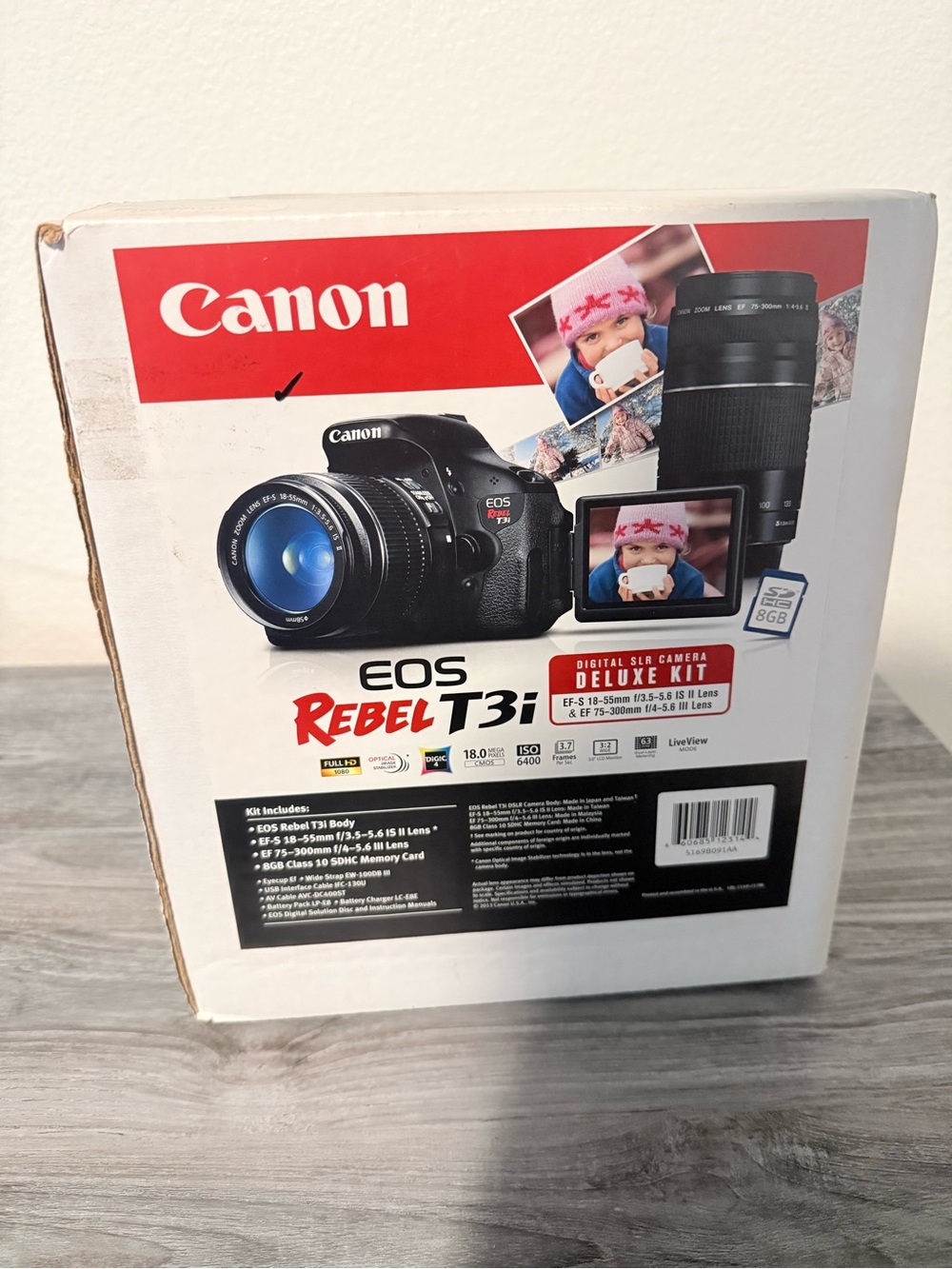 Canon EOS Rebel T3i Boxed Kit - Black & Red Packaging